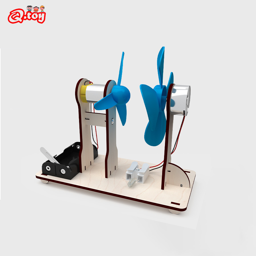 Science Project Kit - DIY Rüzgar Tahrikli Jeneratör Modeli KÖK