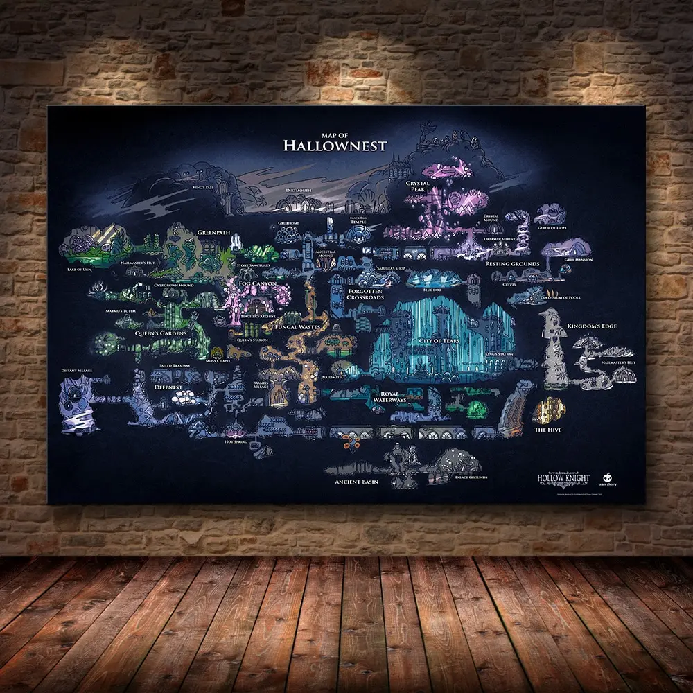 Hollow Knight Hallownest Harit - Star Map Poster incelemesi ve fiyatı